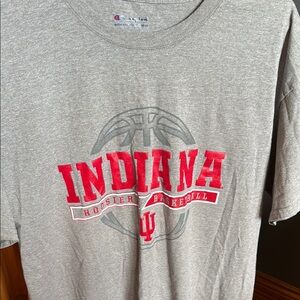 Champion Indiana Hoosiers Red and Gray Tee